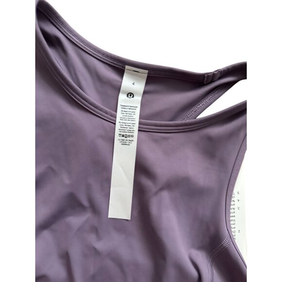 LULULEMON Nulux Cropped Purple Run Tank Size 4 NEW with tags - Picture 2 of 5